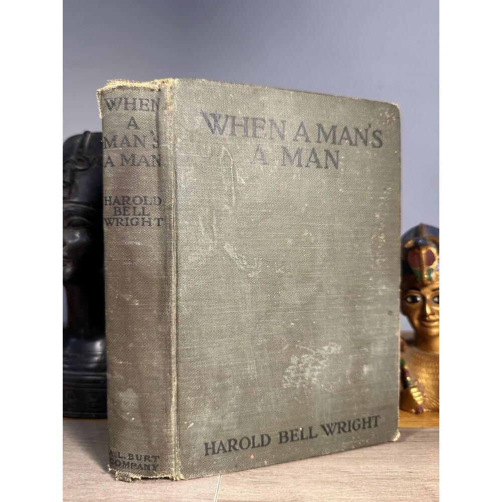 When a Mans a Man 1916 Harold Bell Wright Illustrated First Edition Novel